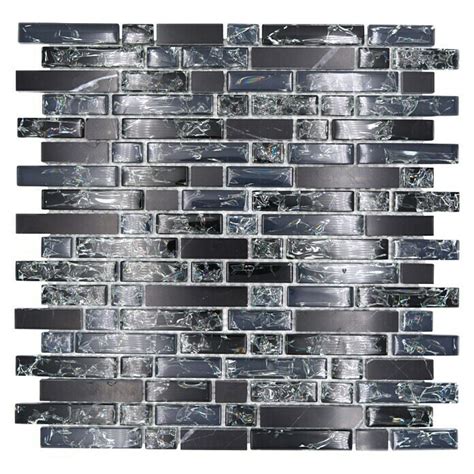 Mosaikfliese Verbund Crystal Mix XIC V1328 29 8 X 30 5 Cm Schwarz