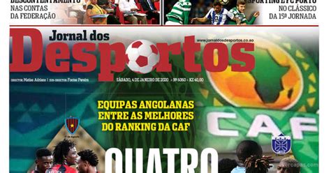 Capa Jornal Dos Desportos De 2020 01 04