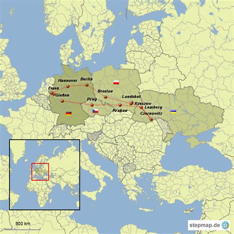 StepMap osteuropa Landkarte für Deutschland