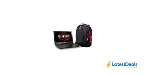 MSI 15 6 Inch Laptop With Hecate Gaming Backpack Save 300 699 At