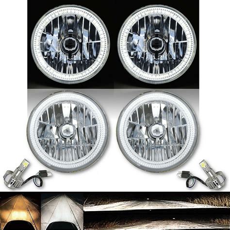 White Smd Led Halo Angel Eye Crystal Clear Headlight H K Led