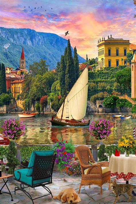 Vermont Christmas Company Al Fresco Italy Jigsaw Puzzle 1000 Piece In