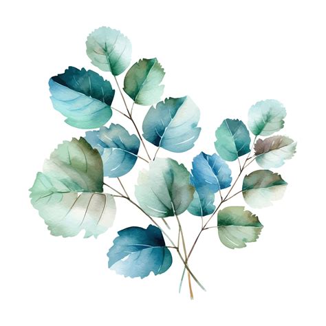 Premium Vector Watercolor Leaves Clipart White Background