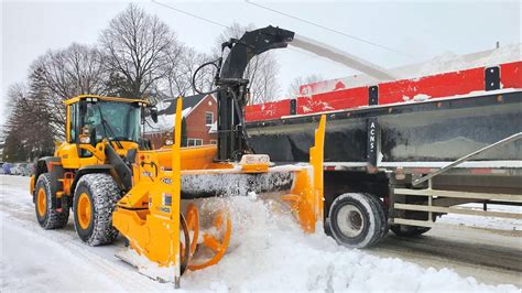 Big Compilation Of Snow Removal Operations In Montreal Canada Winter