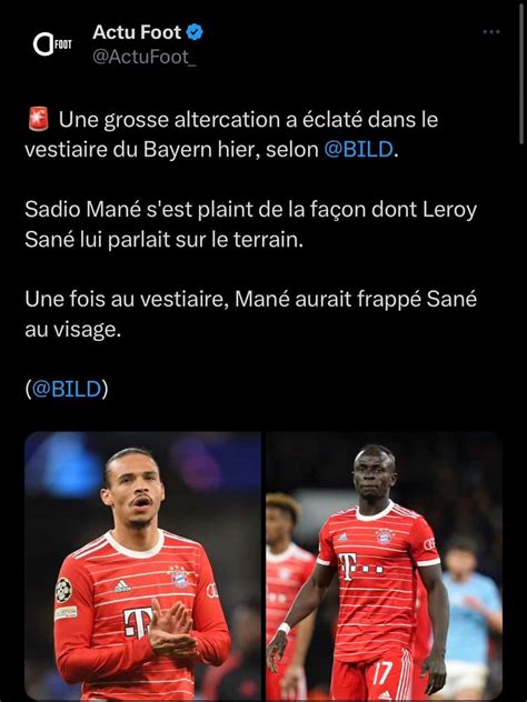 URGENT Après leur défaite au Bayern Sadio Mané a violemment frappé