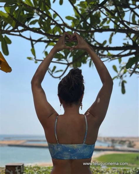 Akshara Gowda In Her Blue Bikini