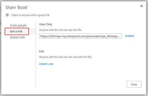 How To Create A Sharing Link For An Office 365 Document Bettercloud