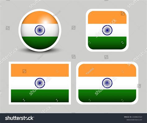 Flags Vector India Vector Illustration Set Stock Vector (Royalty Free ...