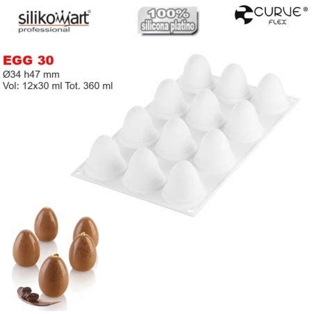 Molde Egg 30 Fabricado En Silicona Platino De Silikomart Professional