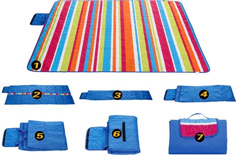 Outdoor Blanket Large Picnic Blanket Water-Resistant and Sand Proof Beach Blanket- Compact Mat ...