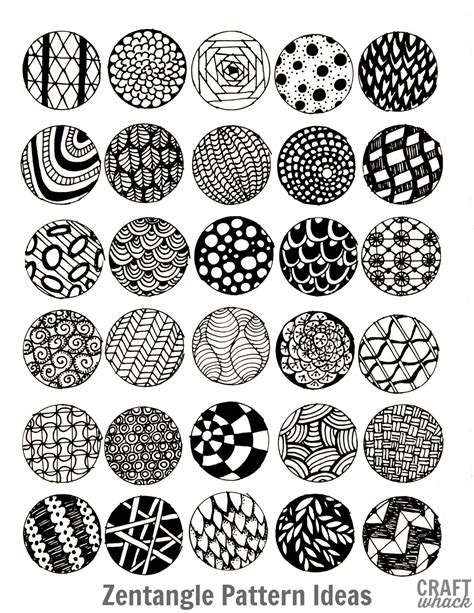 Printable Zentangle Patterns For Kids At Tanenochblog Blog