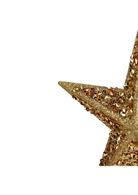 Brand New ⭐ 55 Gold Star Shaped Glittered 🎄 Christmas Ornament By