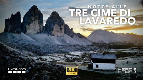 Notte Al Bivacco Delle Tre Cime Di Lavaredo Dal Rifugio Auronzo