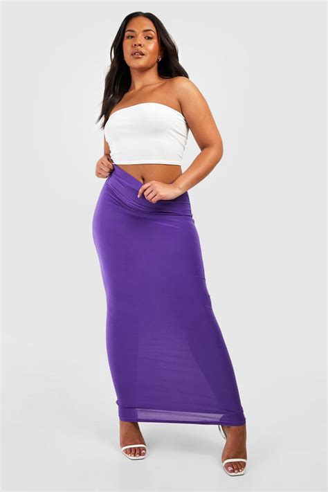 Plus Slinky Maxi Skirt Boohoo