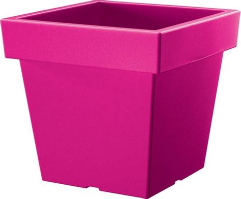 Bloempot Vierkant Lofly Low 30x30x27cm FUCHSIA Prosperplast Bol