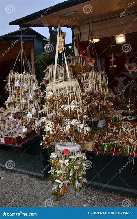 Christmas Market Products Vienna Stock Photo Image Of Stalls