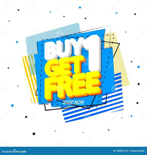 Buy 1 Get 1 Free Sale Banner Design Template Discount Tag App Icon