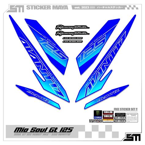 Striping Mio Soul Gt Motif X Ego Avantiz Bluecore Robot Mio