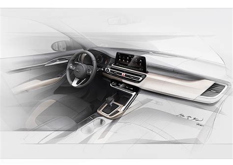 Kia Shows Interior Sketches of Its New Compact SUV - autoevolution