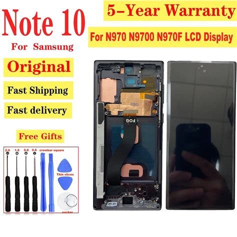 Original Lcd With Frame For Samsung Galaxy Note 10 Lcd N970 N9700 N970f Display Touch Screen