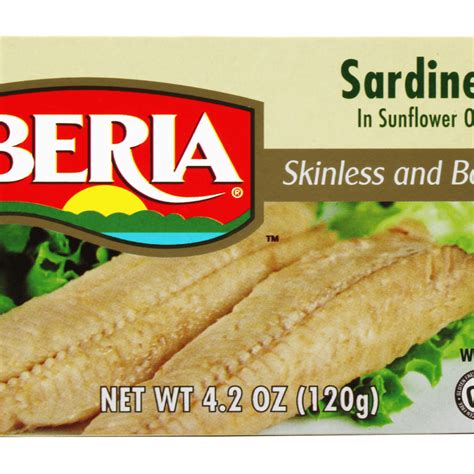 Iberia Sardines Skinless Boneless In Oil 4 2 Oz Iberia Foods