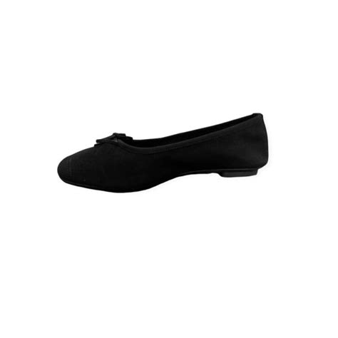 Ballerines Plates Harmony Peau Noir REQINS Shoes And Co