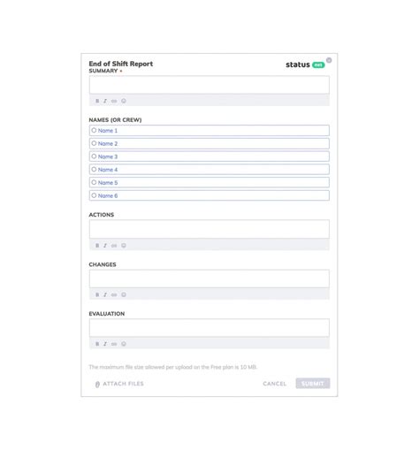 Printable Employee End Of Day Report Template Sample Tacitproject