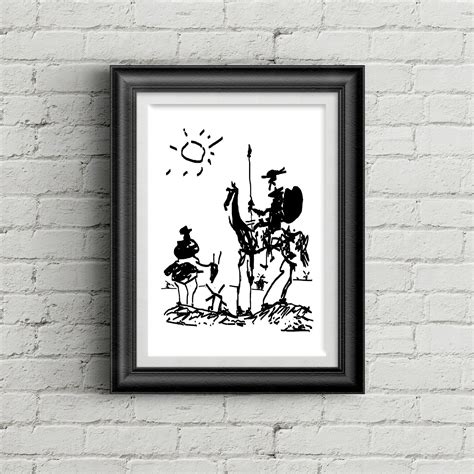 Impresión De Pablo Picasso Don Quijote Leonardo Da Vinci Etsy México