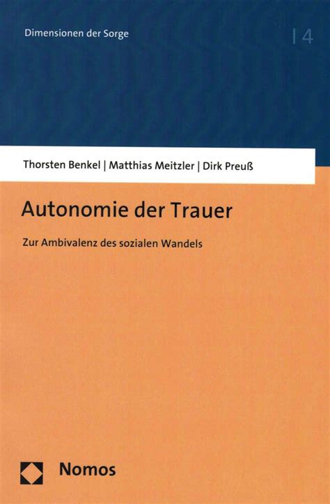 PDF Autonomie Der Trauer Zur Ambivalenz Des Sozialen Wandels