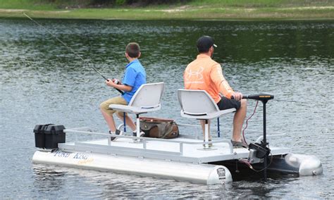 Two Man Pontoon Fishing Boat Pond King Champ — Pond King Inc