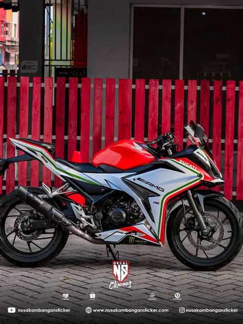 Decal Stiker Honda CBR 150 ALL New Livery Ducati Panigale Merah