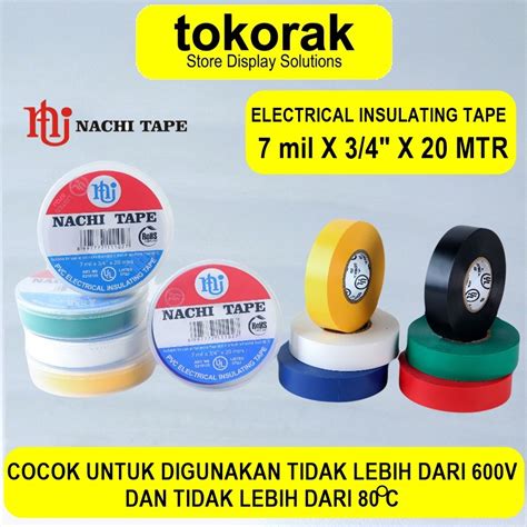 Jual Nachi Isolasi Listrik Solasi Kabel Selotip Hitam Lakban Pvc