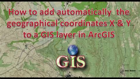 How To Automatically Add Fields Of Geographical Coordinates X And Y To A Shapefile In Arcgis Youtube