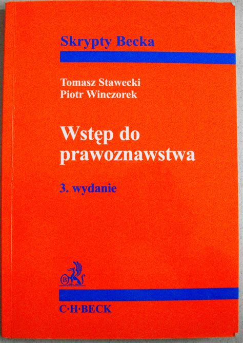 Wst P Do Prawoznawstwa Stawecki Winczorek Ksi Ka Allegro