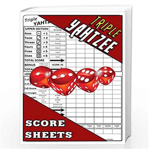 Triple Yahtzee Score Sheets 100 Triple Yahtzee Score Pads Triple