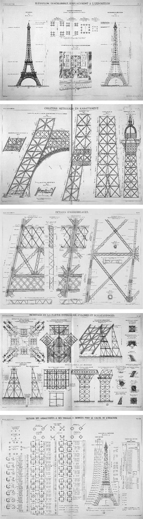 Blueprints For The Eiffel Tower Уроки рисования Вязание Эйфелева башня