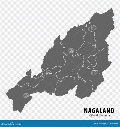 Blank Map State Nagaland Of India High Quality Map Nagaland With