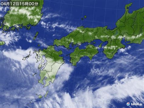 過去の気象衛星西日本2024年04月12日 日本気象協会 Tenkijp