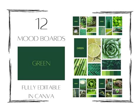 Canva Diy Template Mood Board Inspiration Board Editable Mood Board