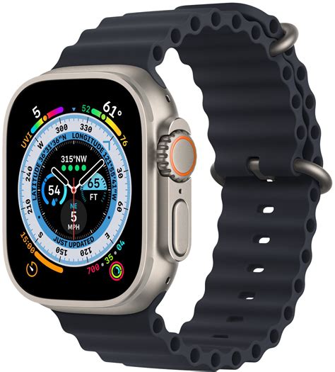 Apple Watch Ultra Gps Cellular 49mm Titanium Case With Midnight Ocean Band Dustinhomedk