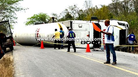 Vuelca Pipa Cargada De Gas Lp En La Alaz N Canoas Diario La Voz De