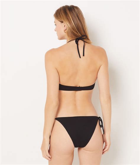 Sujetador bikini triángulo suave relieve IDYLLIQUE NOIR ETAM