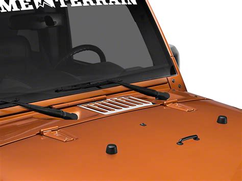 Rugged Ridge Jeep Wrangler Hood Vent Cover Stainless Steel 1111705