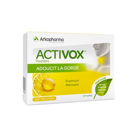 Arkopharma Activox Miel Citron Sans Sucre 24 Pastilles Pharmacie Sirvin