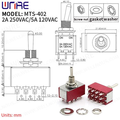 China Mts Mini Toggle Switch Pin Position Latching Power