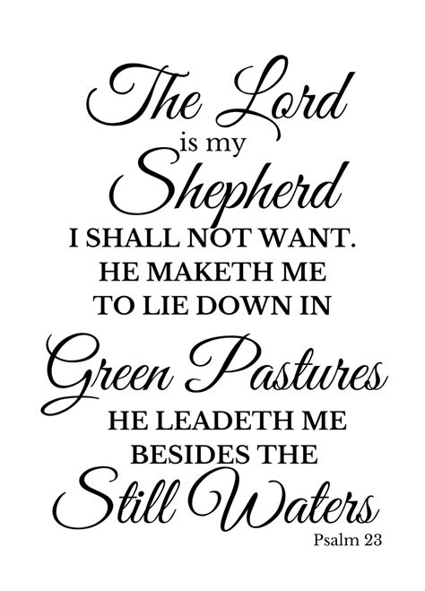 Psalm 23 SVG The Lord Is My Shepard SVG For Cut File Cricut Etsy Canada