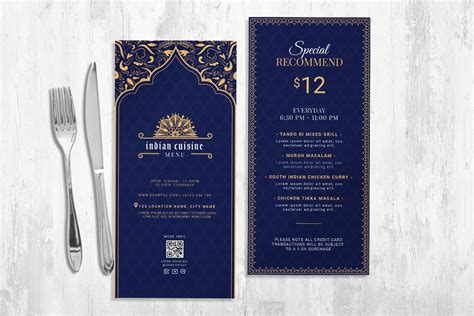 Indian Restaurant Menu Templates Psd Ai Vector Indd Brandpacks