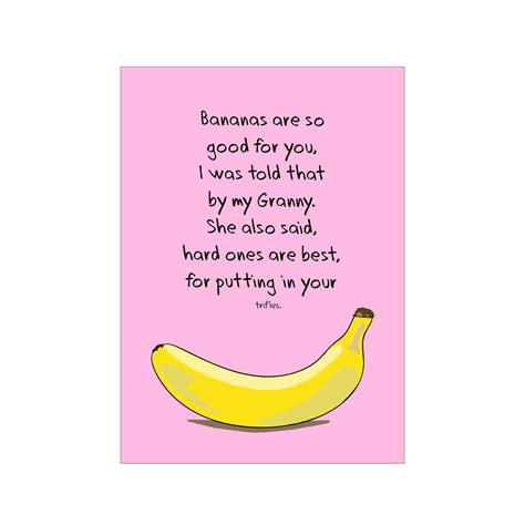 Funny Birthday Card Funny Poem Rude Poem Bananas Etsy India