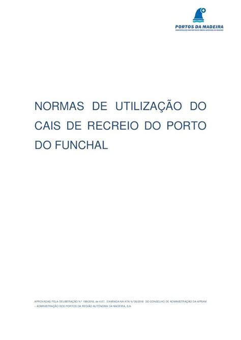 Pdf Normas De Utiliza O Do Cais De Recreio Do Porto Do A