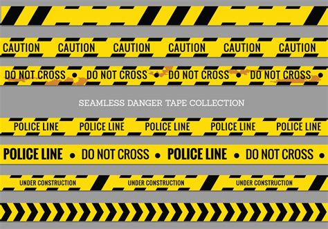 Danger Tapes Police Line And Do Not Cross Seamless Vector